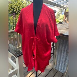 Victoria’s Secret red Love robe. Tie front one size